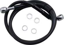 DRAG SPECIALTIES Brake Line - Front (Upper) - Black 618763-BLK