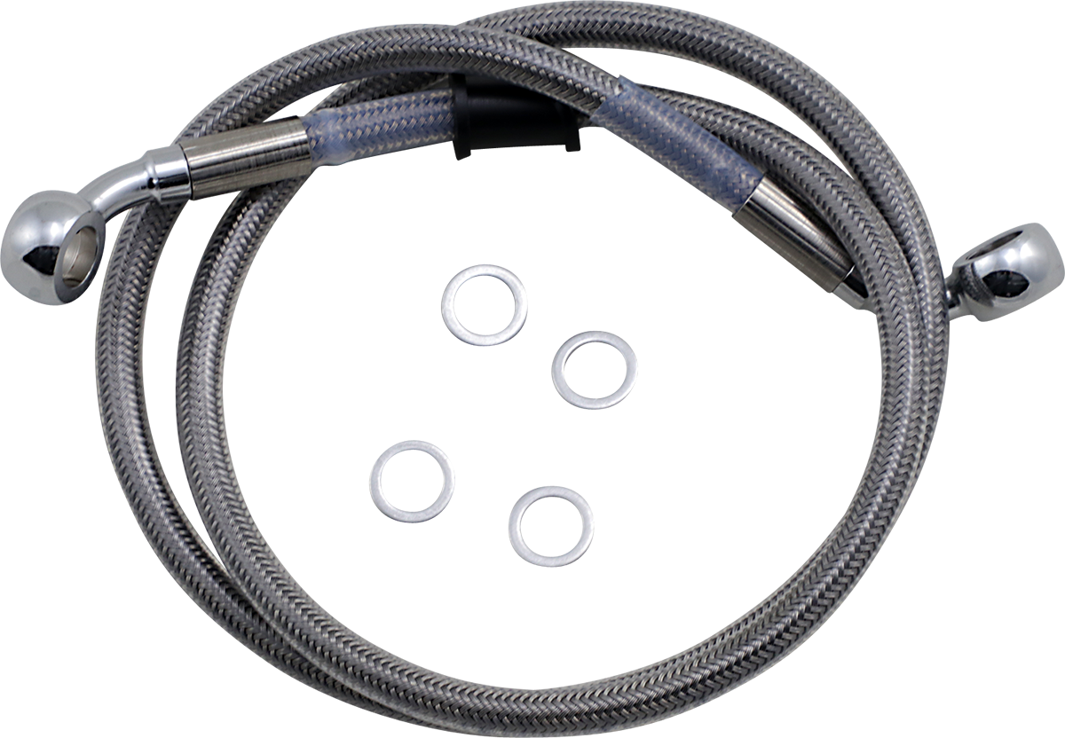 DRAG SPECIALTIES Brake Line - Front (Upper) - Stainless Steel 618614