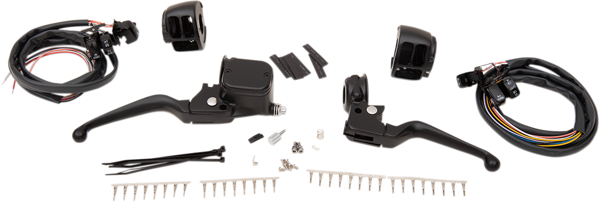 DRAG SPECIALTIES Handlebar Control Kit - 11/16" Master Cylinder - '96 - '11 - Black H07-0751AKMB