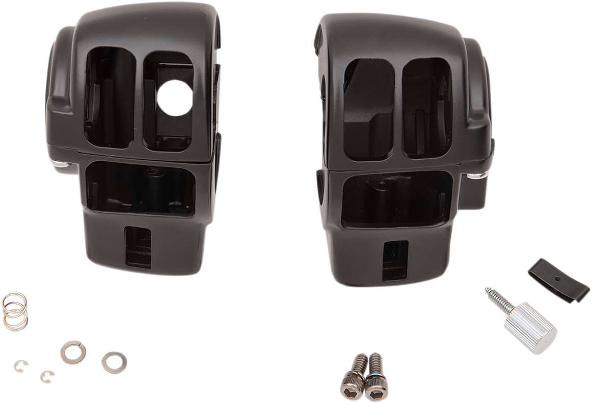 DRAG SPECIALTIES Handlebar Switch Housing Kit - Radio - Matte Black 07-0530ABMB