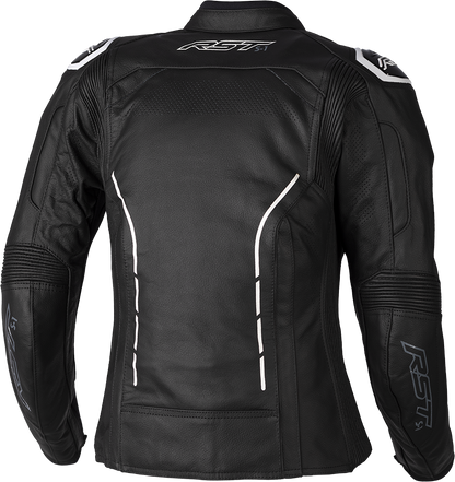 Ladies S1 Ce Jacket Black/White Leather 3xl