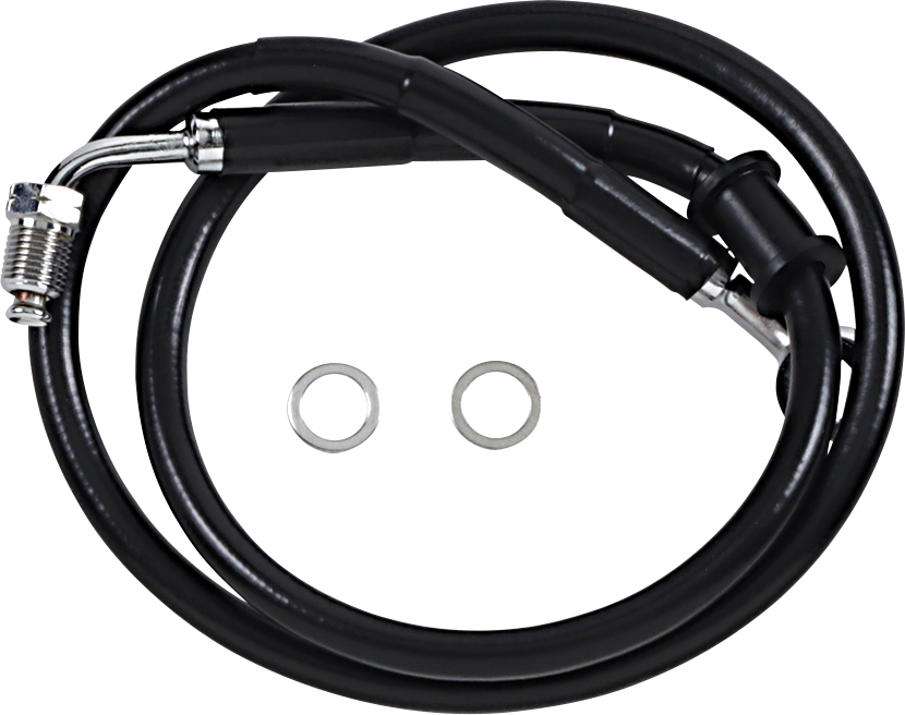 DRAG SPECIALTIES Brake Line - +4" - Black - '18-'23 Softail 618620-4BLK