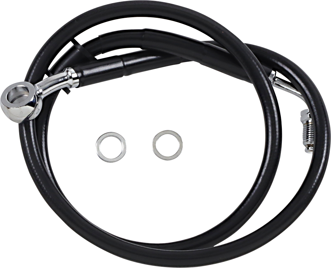 DRAG SPECIALTIES Brake Line - +6" - Black - '18-'23 Softail 618620-6BLK