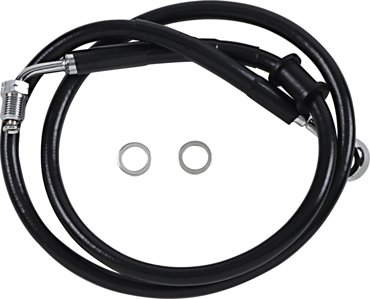 DRAG SPECIALTIES Brake Line - +8" - Black - '18-'23 Softail 618620-8BLK