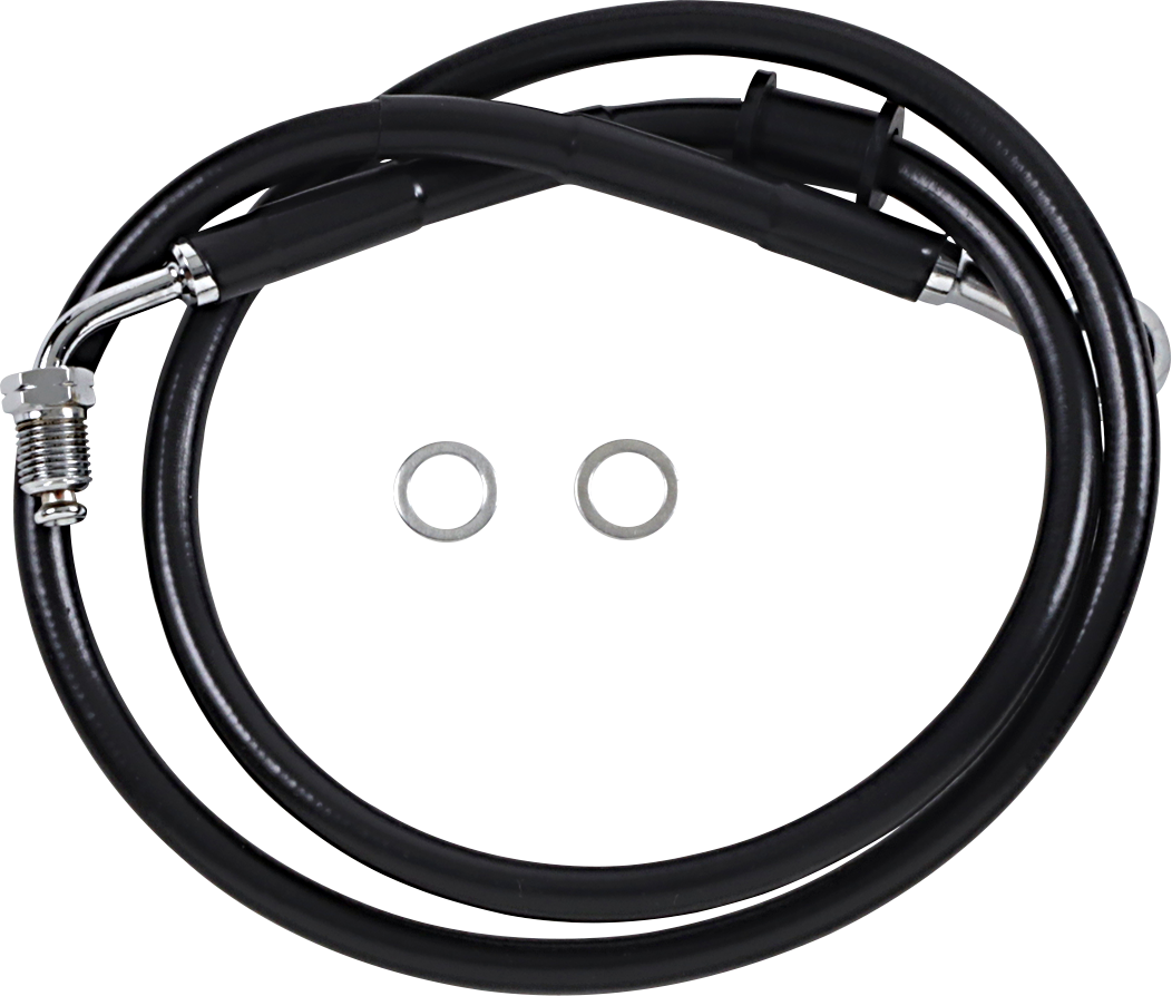 DRAG SPECIALTIES Brake Line - +10" - Black - '18-'23 Softail 618620-10BLK