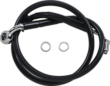DRAG SPECIALTIES Brake Line - +8" - Black - '18-'21 Softail 618604-8BLK