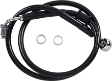 DRAG SPECIALTIES Brake Line - +10" - Black - '18-'21 Softail 618604-10BLK