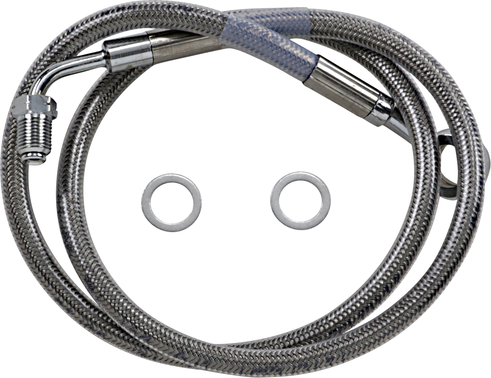 DRAG SPECIALTIES Brake Line - +10" - Stainless Steel - '18-'23 Softail 618631-10