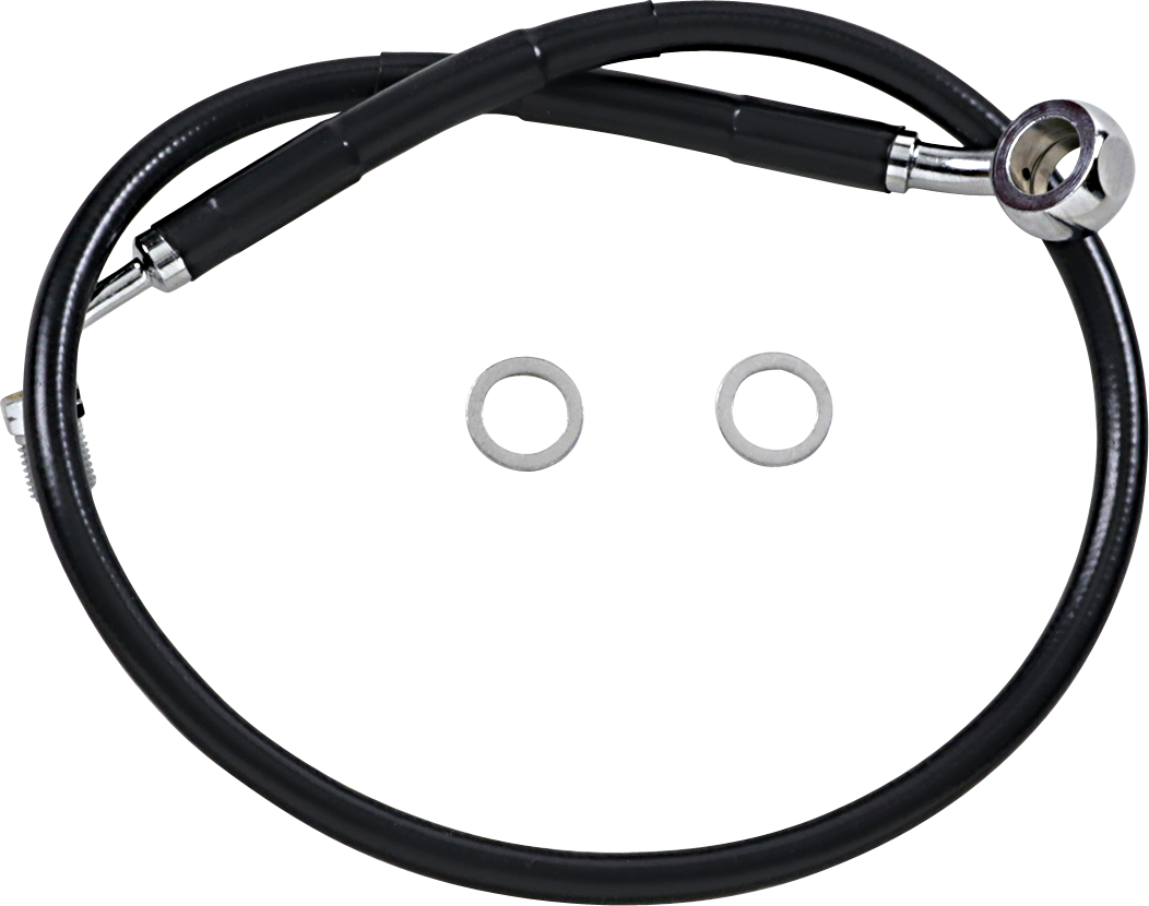 DRAG SPECIALTIES Brake Line - +2" - Black - '18-'23 Softail 618631-2BLK