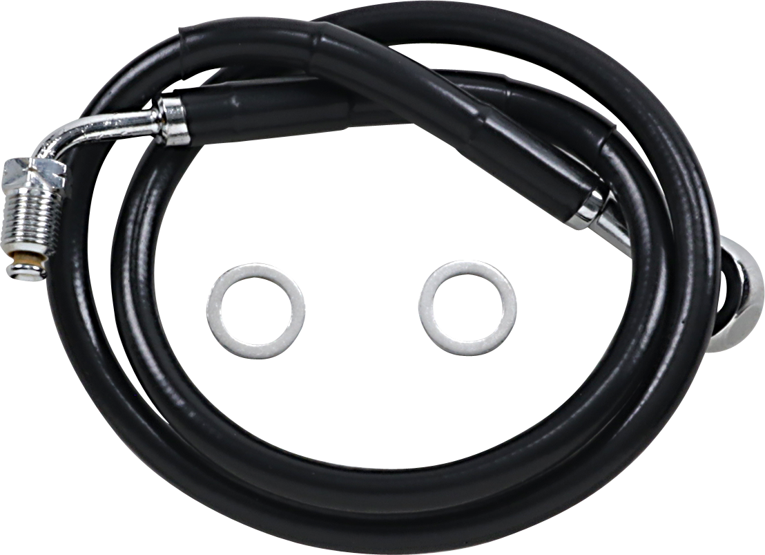 DRAG SPECIALTIES Brake Line - +6" - Black - '18-'23 Softail 618631-6BLK