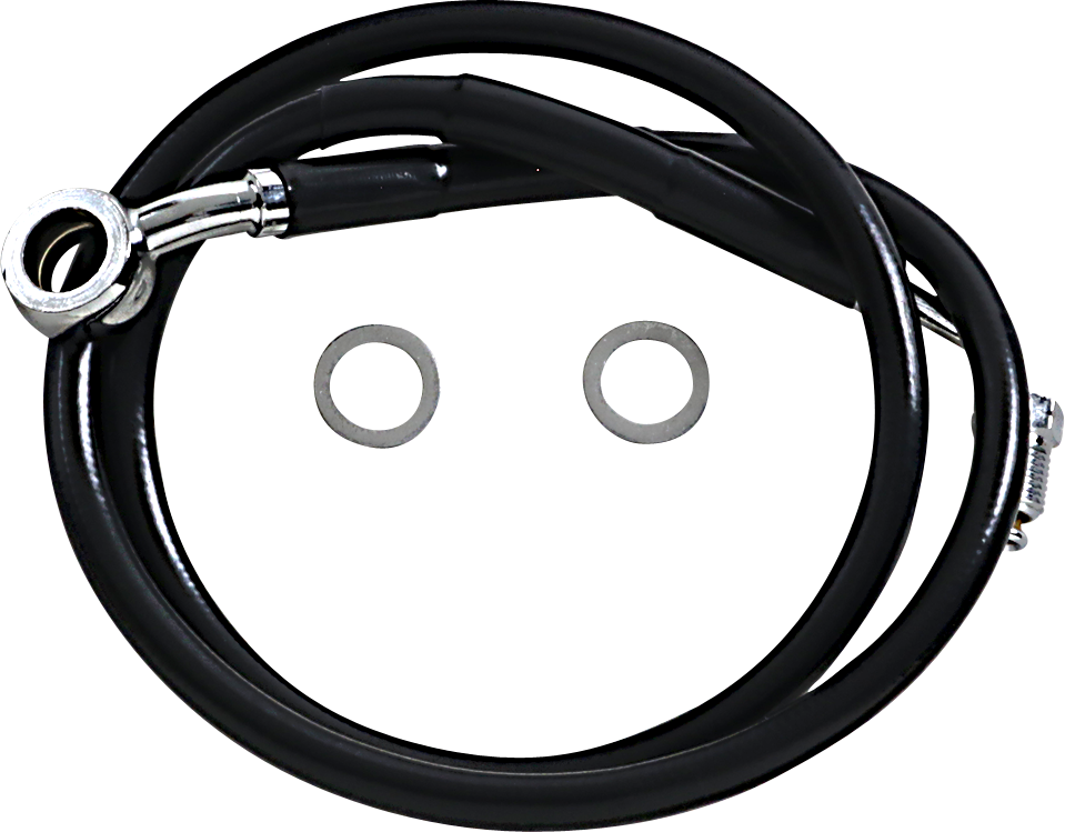 DRAG SPECIALTIES Brake Line - +10" - Black - '18-'23 Softail 618631-10BLK