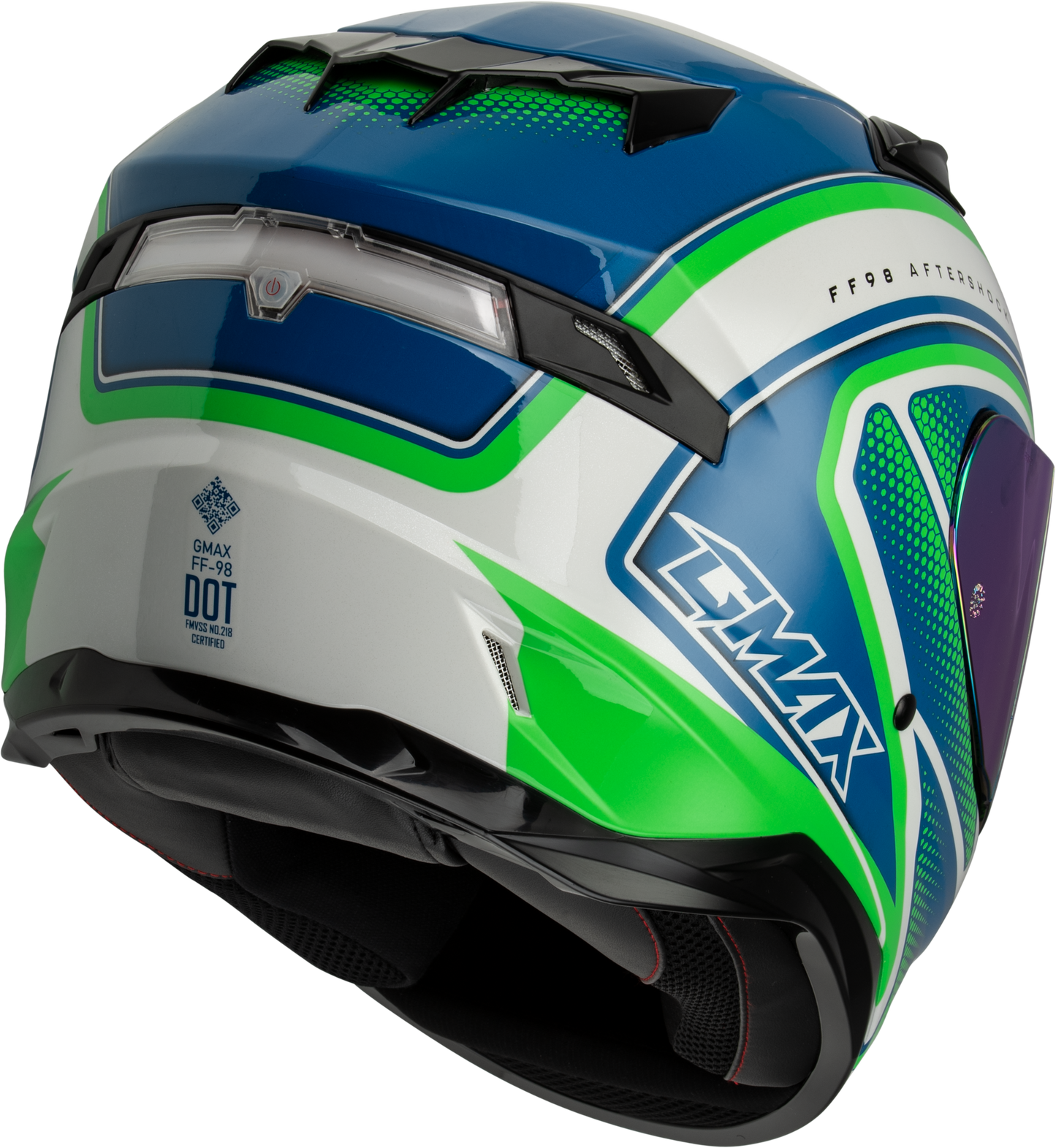 Ff 98 Aftershock Helmet White/Neon Green 3x