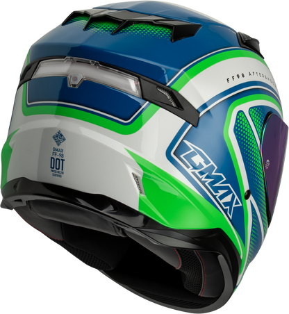 Ff 98 Aftershock Helmet White/Neon Green Lg