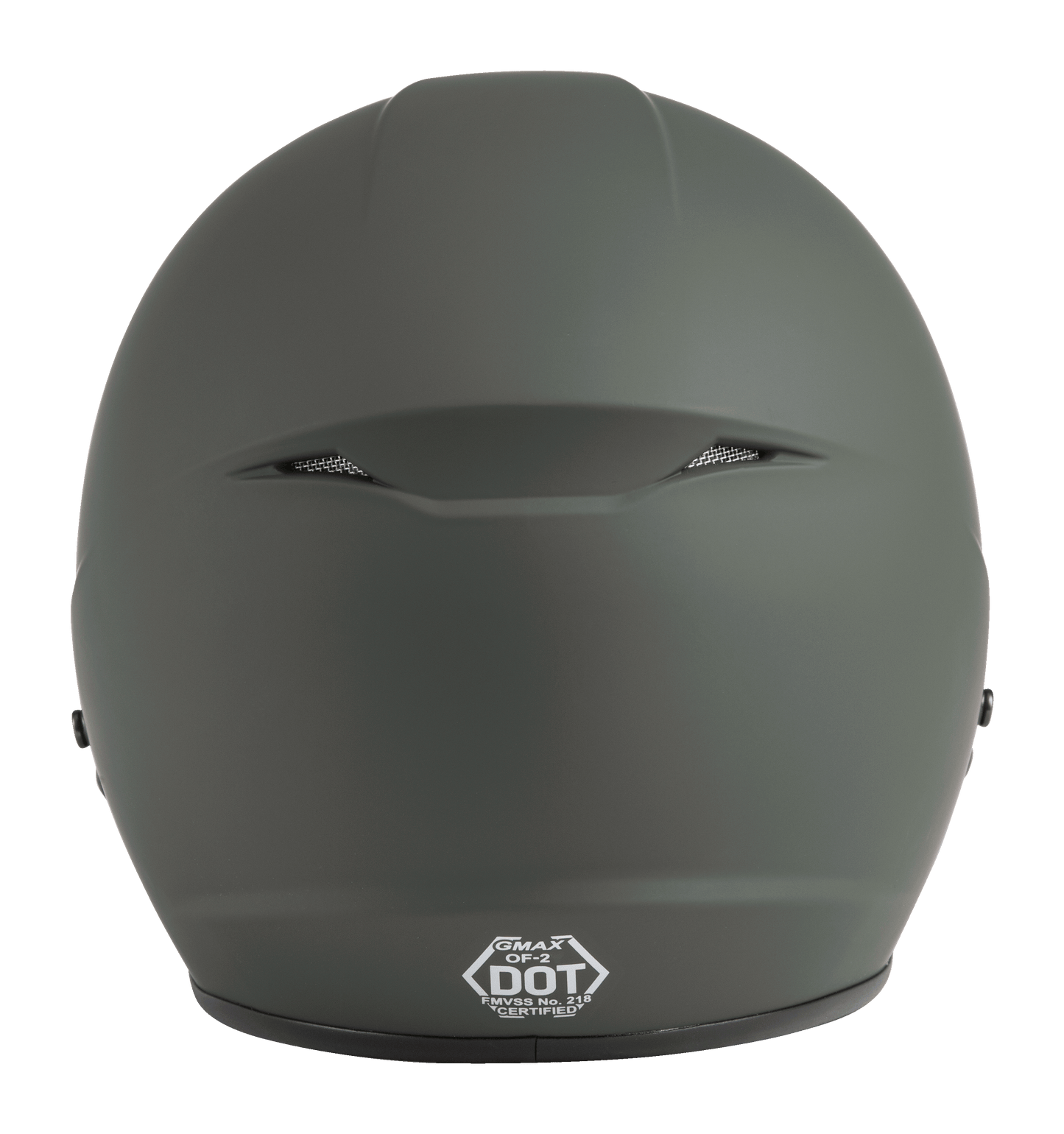 Of 2 Open Face Helmet Matte Green Sm