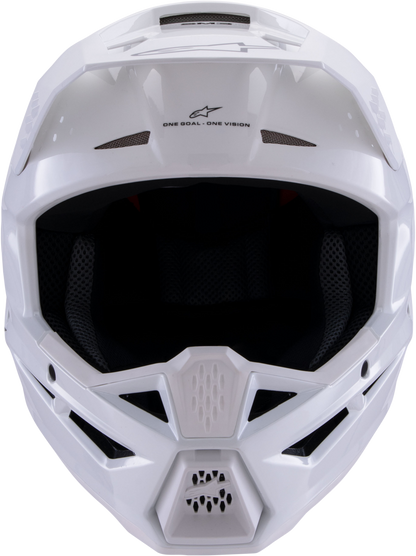 Sm3 Solid Helmet White Glossy Lg