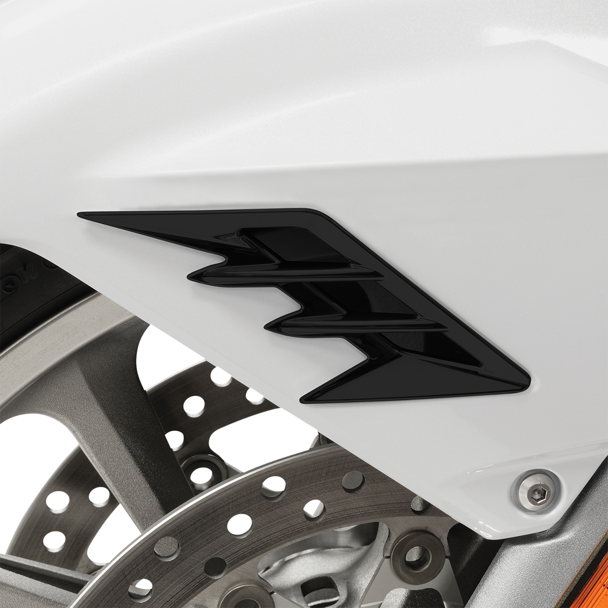 SHOW CHROME Fender Vent Filler Accent - Front - Satin Black 52-959BK
