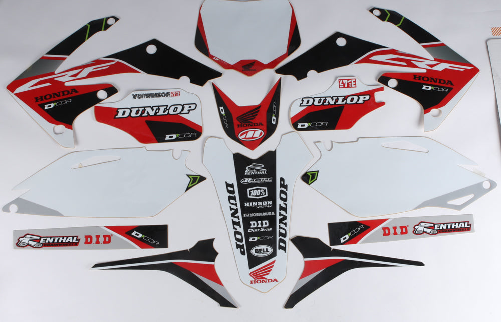 Honda Raceline Graphics Complete Kit White