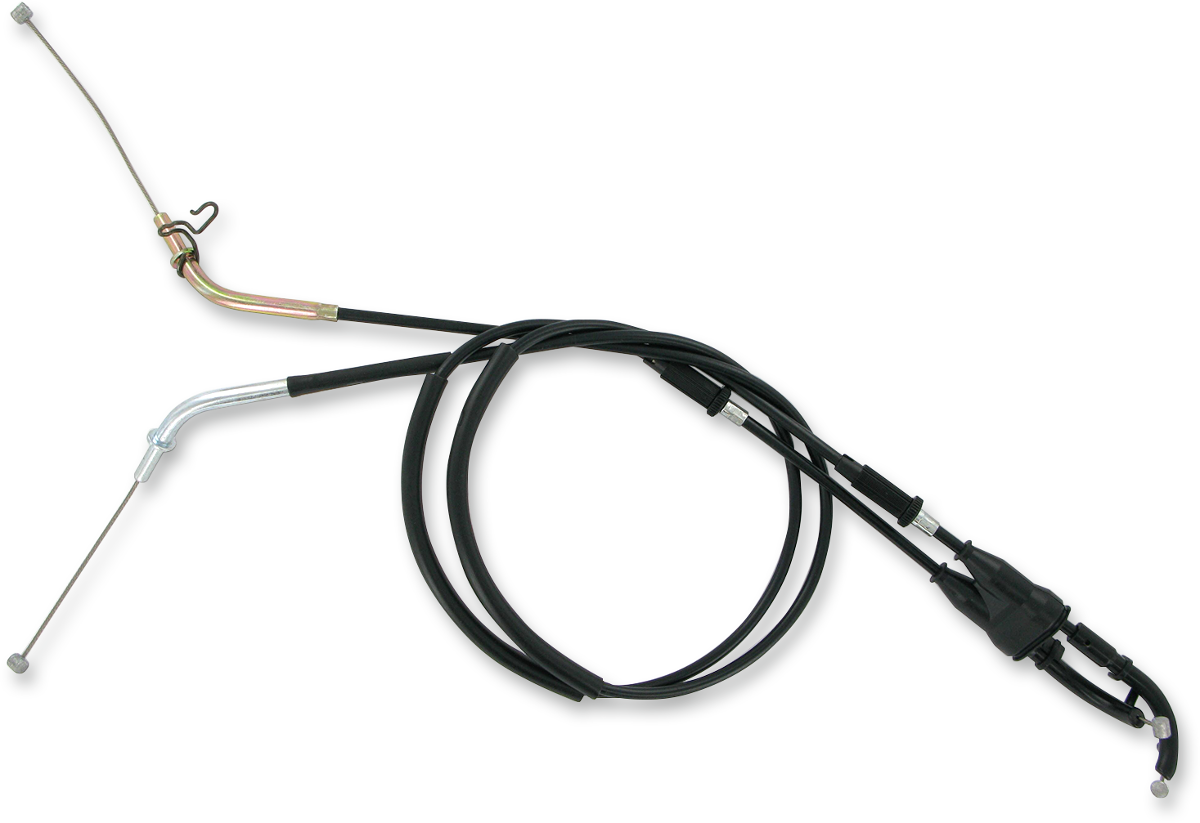 PARTS UNLIMITED Black Vinyl Throttle Cable - Kawasaki 54012-0165