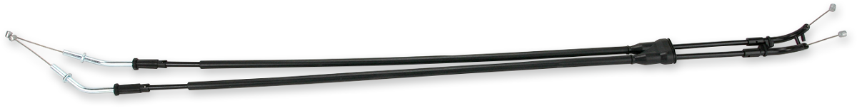 PARTS UNLIMITED Black Vinyl Throttle Cable - Kawasaki 54012-1604