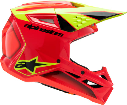 Sm3 Youth Fray Helmet Rd/Ylw Fluo/Blk Yl