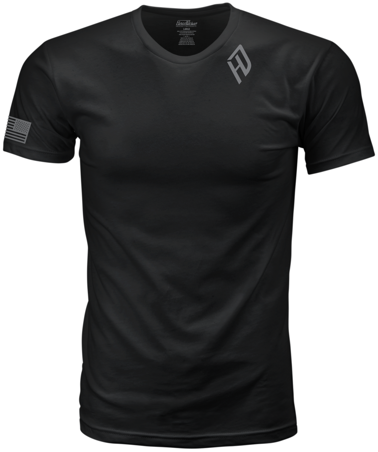 Harddrive Shield Tee Black/White Lg