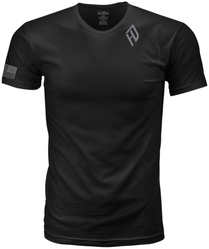 Harddrive Shield Tee Black/White Lg