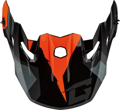Mx 96 Splinter Visor W/Screws Black/Orange