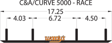 WOODY'S Snocross Competition Flat-Top® Wear Bar - 8" - 60° SCC-5008