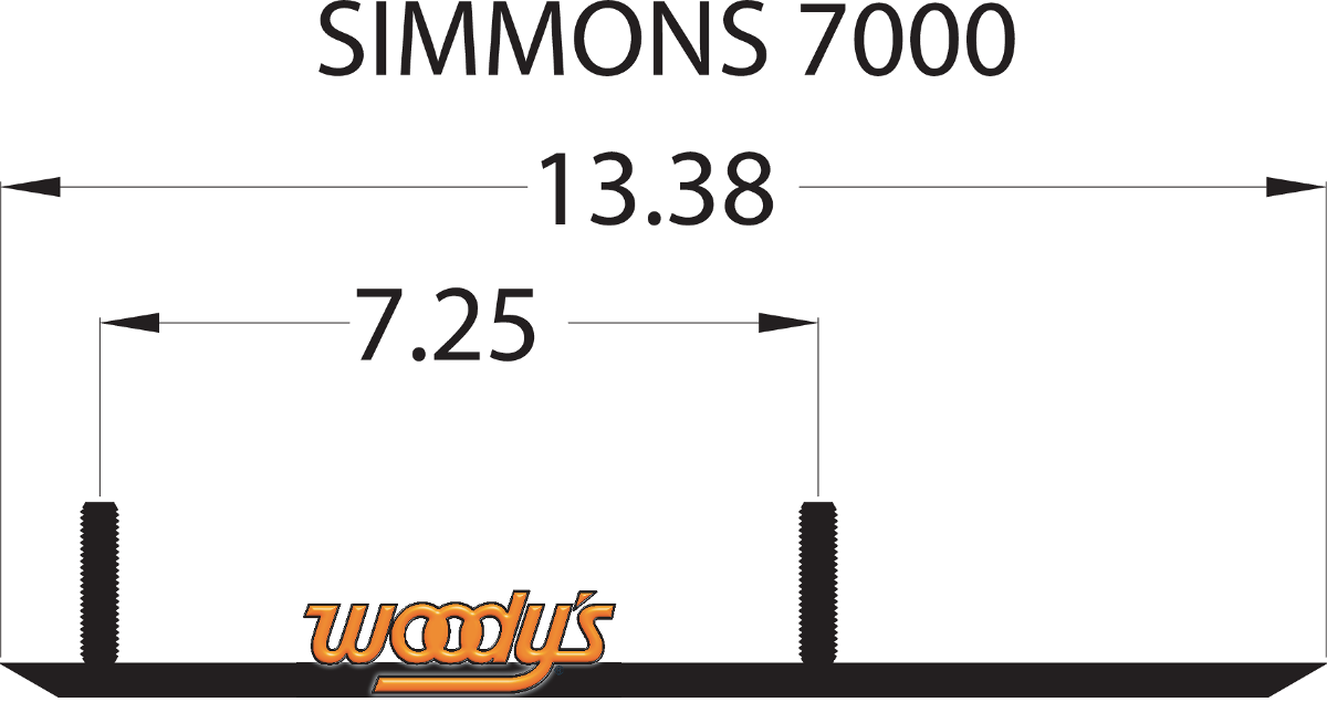 WOODY'S Wear Bar - Trail Blazer IV™ Flat-Top® - 6" - 60° - Simmons Flexi TSM4-7000