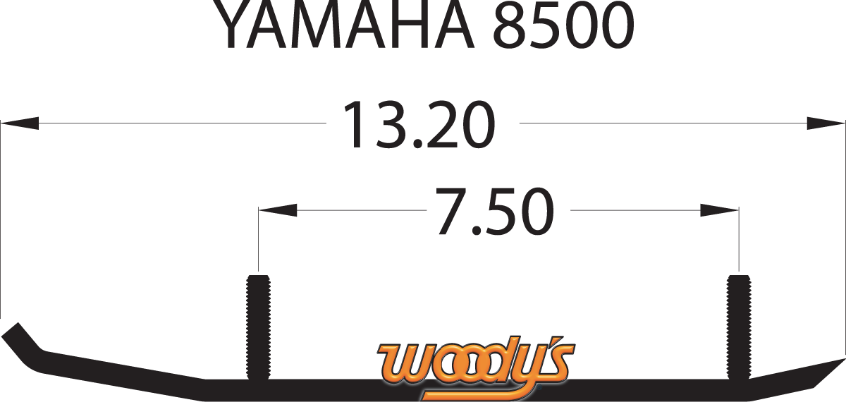 WOODY'S Wear Bar - Trail Blazer IV™ Flat-Top® - 6" - 60° - Yamaha TYV4-8500
