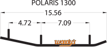 WOODY'S Executive Series™ Flat-Top® Runner - 8.0" - 60° - Polaris WPI-1300