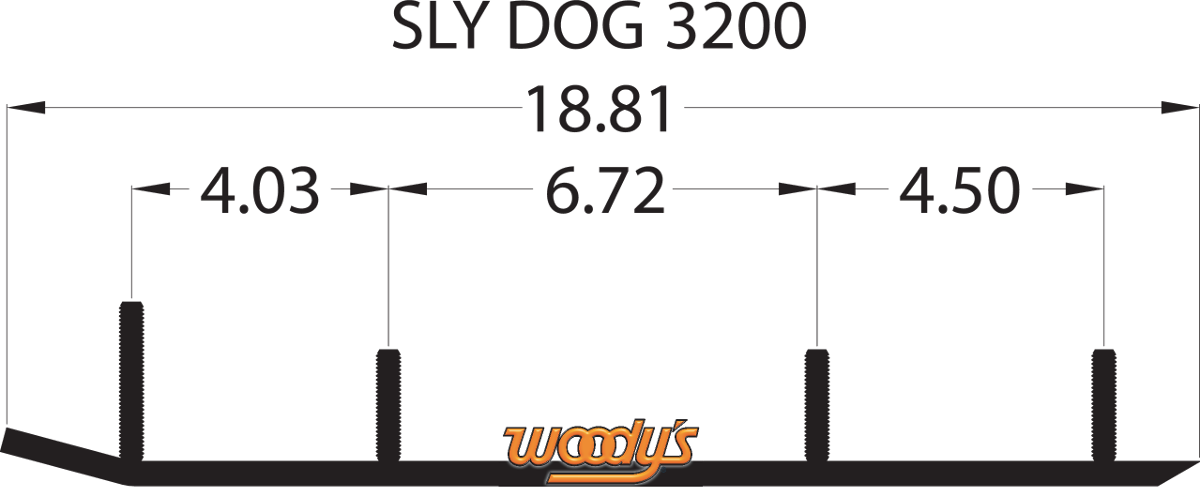 WOODY'S Executive Series™ Flat-Top® Runner - 8.0" - 60° - Slydog WSL-3200