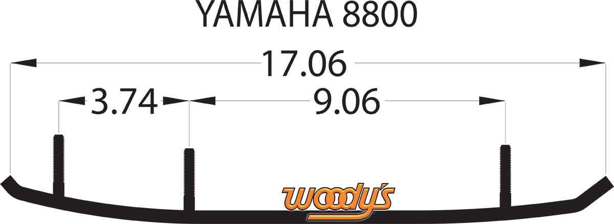 WOODY'S Extender Trail III™ Flat-Top® Runner - Yamaha EYV3-8800