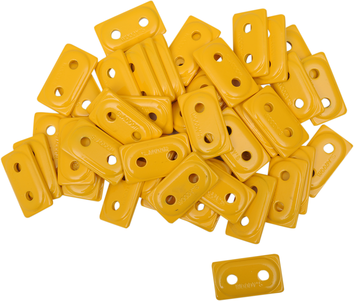 WOODY'S Support Plates - Double Digger® - Yellow - 48 Pack ADD2-3800-B