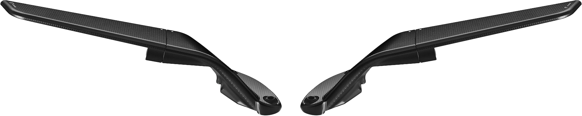 Stealth Sport Mirror Black Pair Kaw