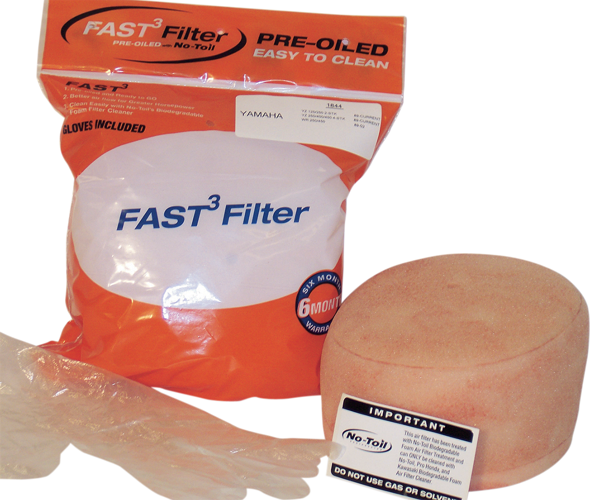 NO TOIL Pre-Oiled Air Filter - Yamaha 1844
