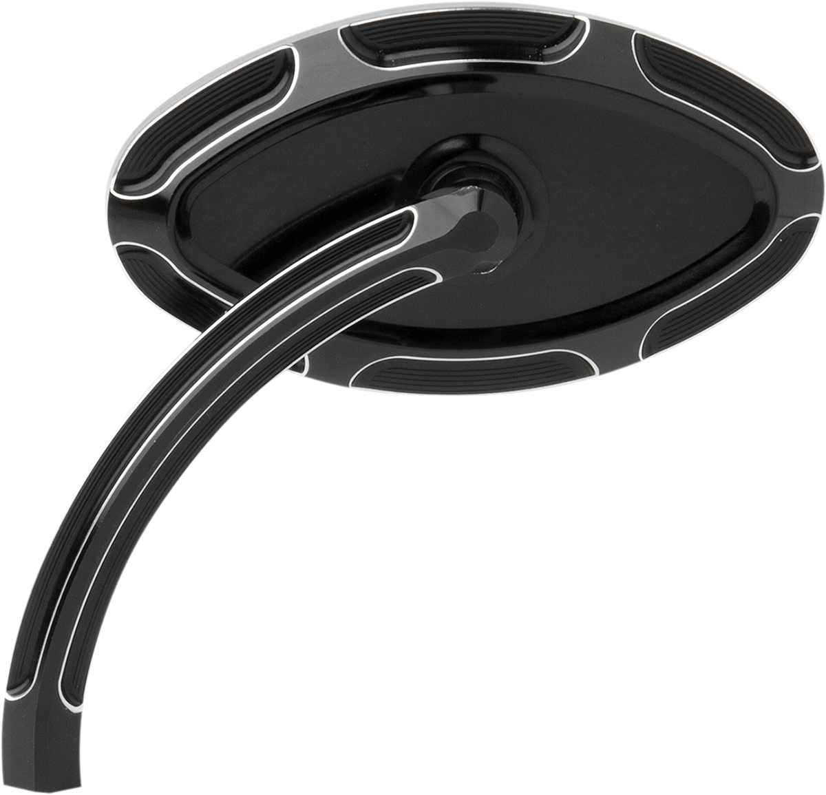 ARLEN NESS Mirror - Beveled - Side View - Short - Cat Eye - Black - Left 13-130
