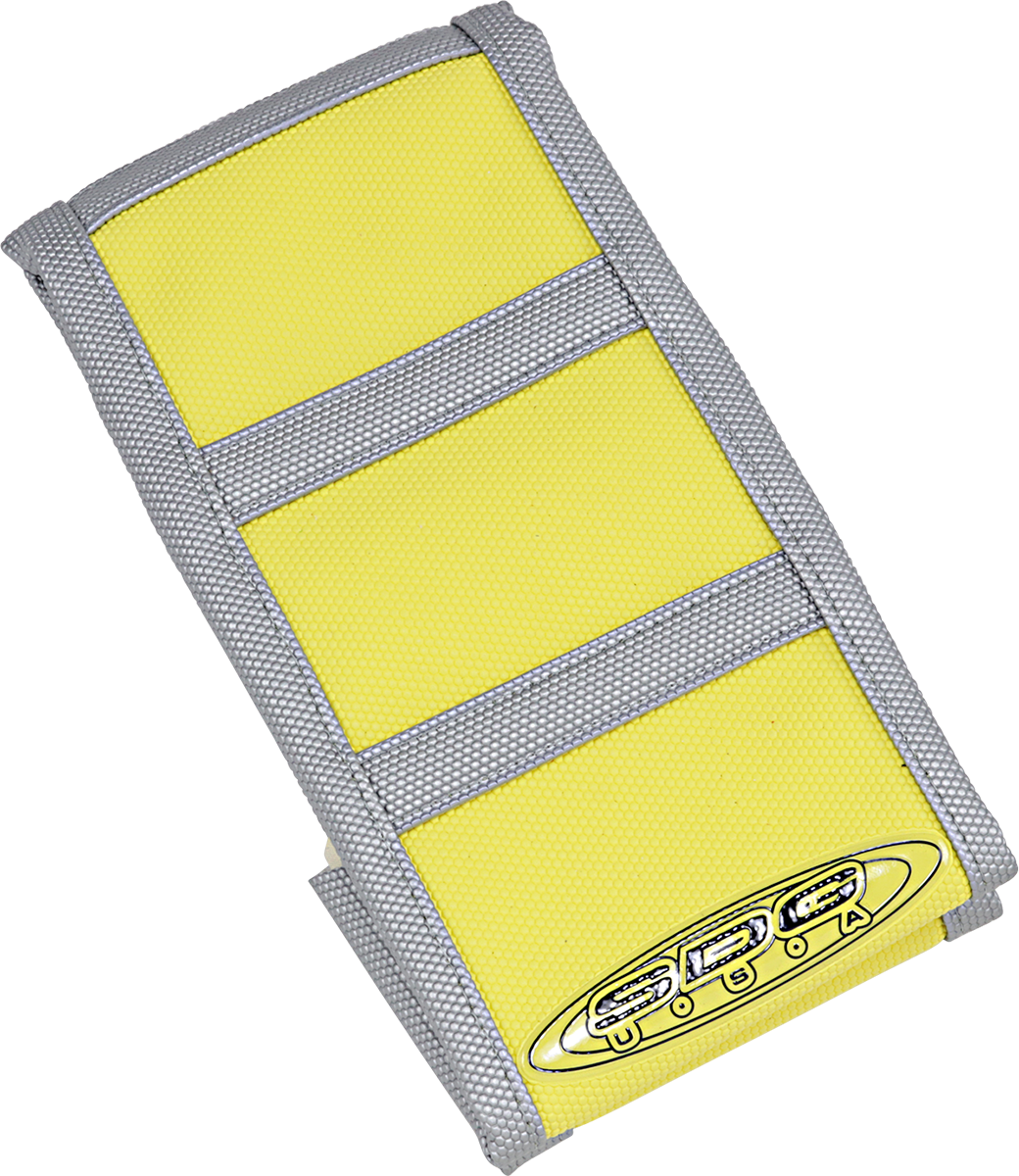 SDG 6-Ribbed Seat Cover - Gray Ribs/Yellow Tip/Gray Sides 95925XYX