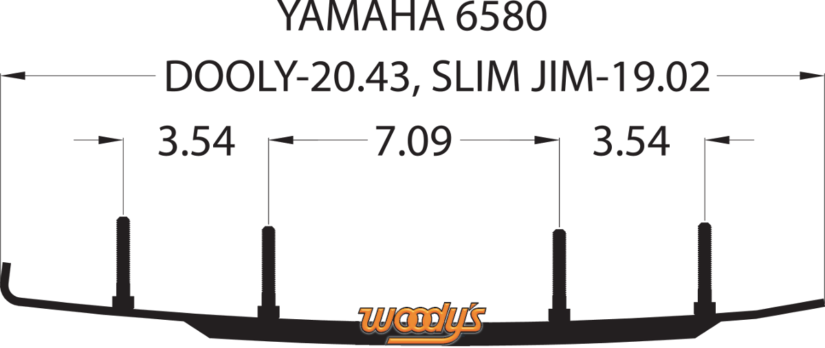 WOODY'S Dooly™ Runners - 8" - 60° - Yamaha DY8-6580