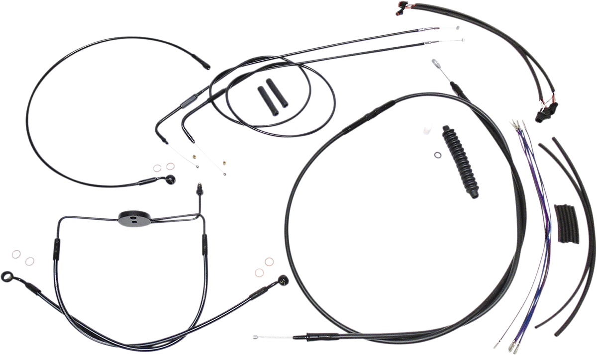 MAGNUM SHIELDING XR Handlebar Installation Kit - 12"-14" Ape Hangers - '12-'17 FXDF - Black 486201