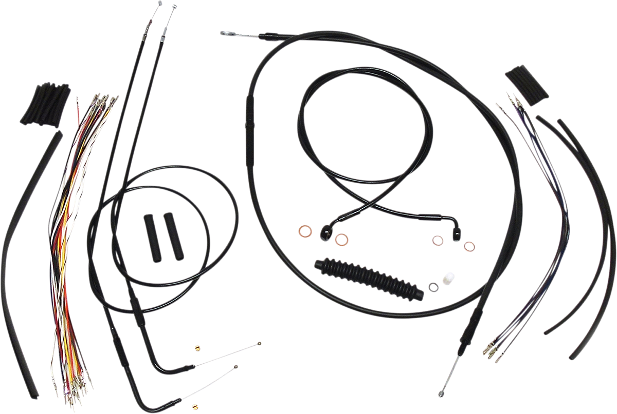 MAGNUM SHIELDING XR Handlebar Installation Kit - 12"-14" Ape Hangers - '07-'10 FLST - Black 486251