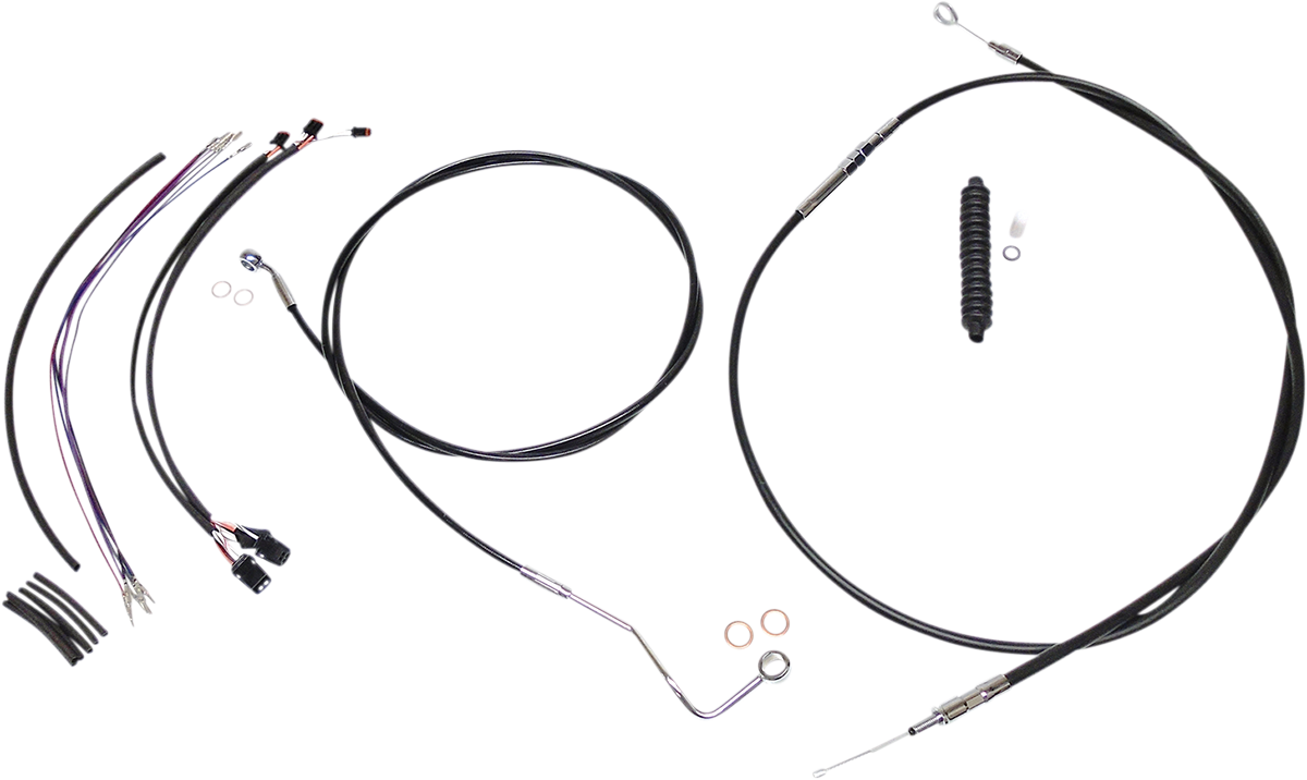 MAGNUM SHIELDING XR Handlebar Installation Kit - 12"-14" Ape Hangers - '14-'15 FLHR - Black/Chrome 489491