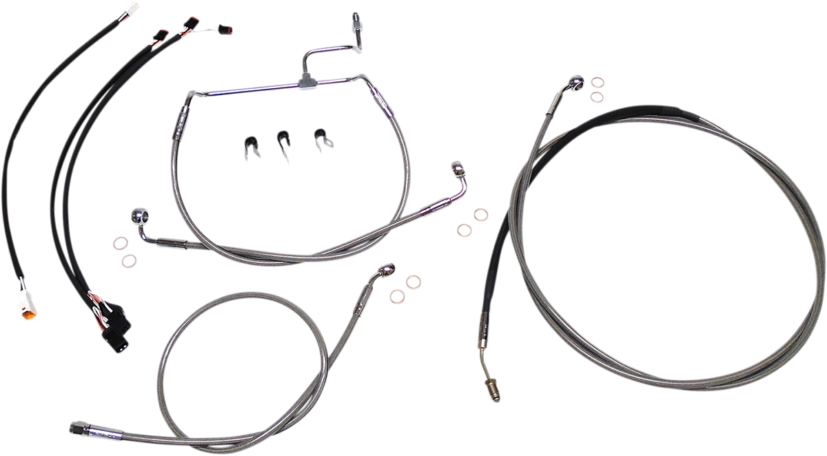 MAGNUM SHIELDING XR Handlebar Installation Kit - 12"-14" Ape Hangers - '17-'20 FLHX - Stainless Steel/Chrome 589831
