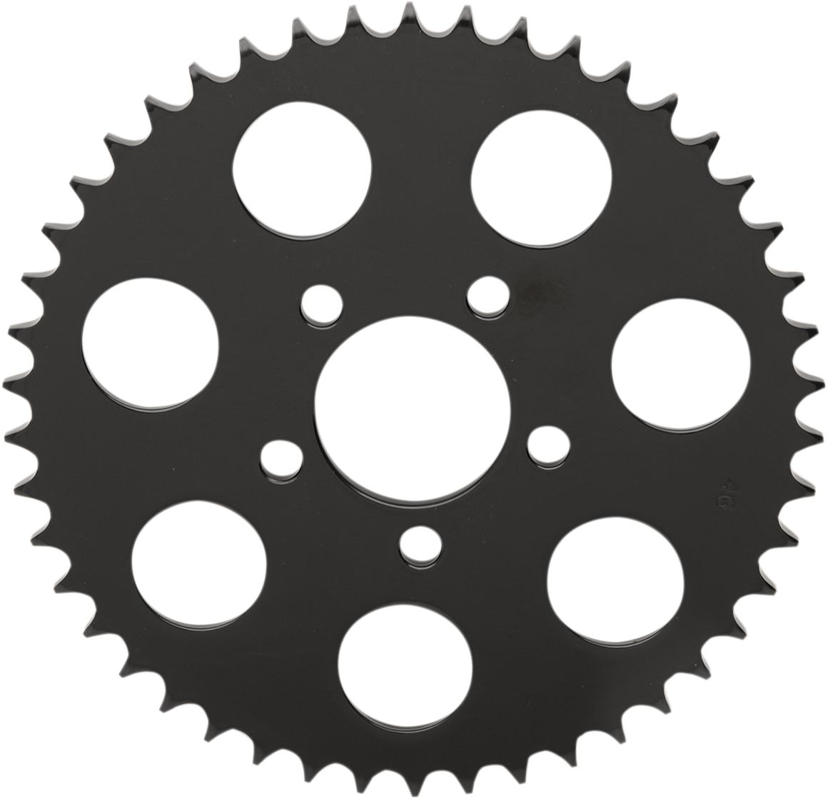 DRAG SPECIALTIES Rear Sprocket - Flat - 46 Tooth - Gloss Black - Big Twin 16429EB