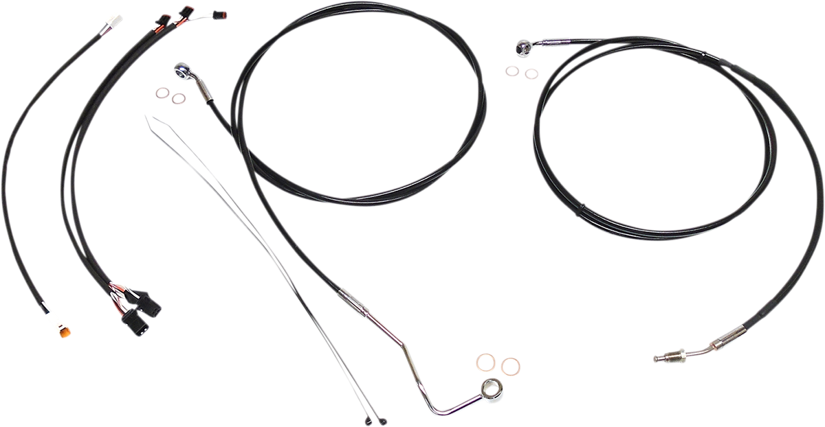 MAGNUM SHIELDING XR Handlebar Installation Kit - 12"-14" Ape Hangers - '17-'20 FLTR - Black/Chrome 489881