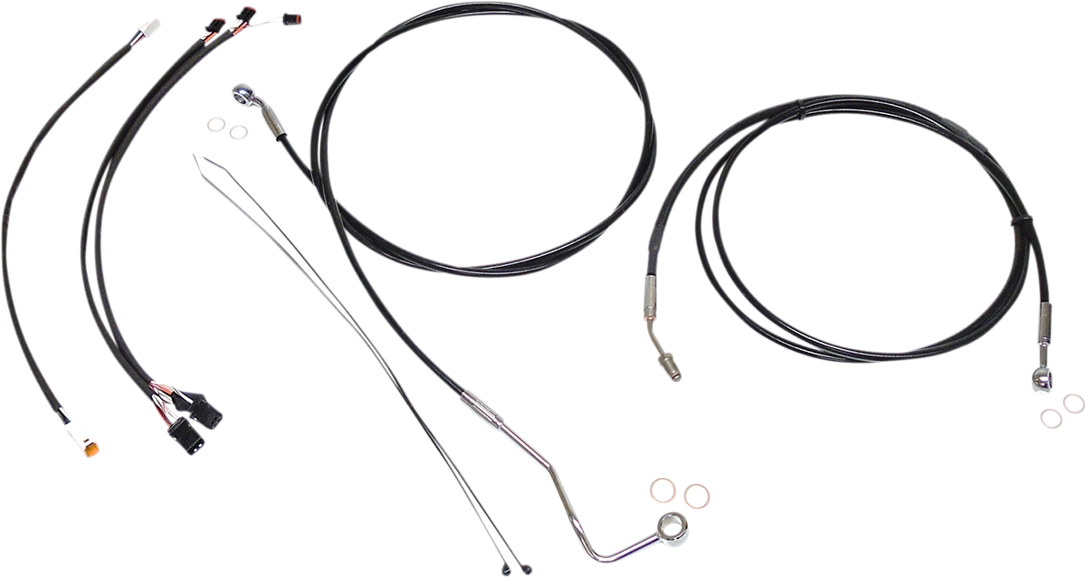 MAGNUM SHIELDING XR Handlebar Installation Kit - 15"-17" Ape Hangers - '17-'20 FLHR - Black/Chrome 489932