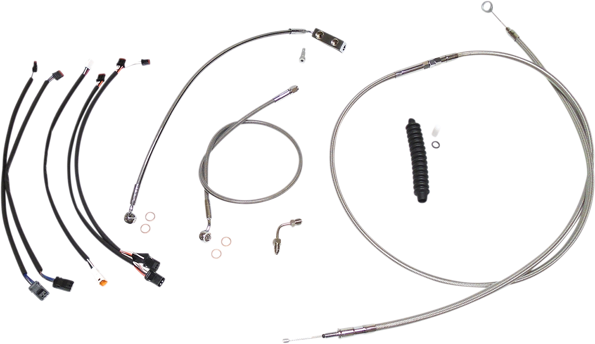 MAGNUM SHIELDING XR Handlebar Installation Kit - 15"-17" Ape Hangers - '18-'24 Softail - Stainless Steel/Chrome 589942