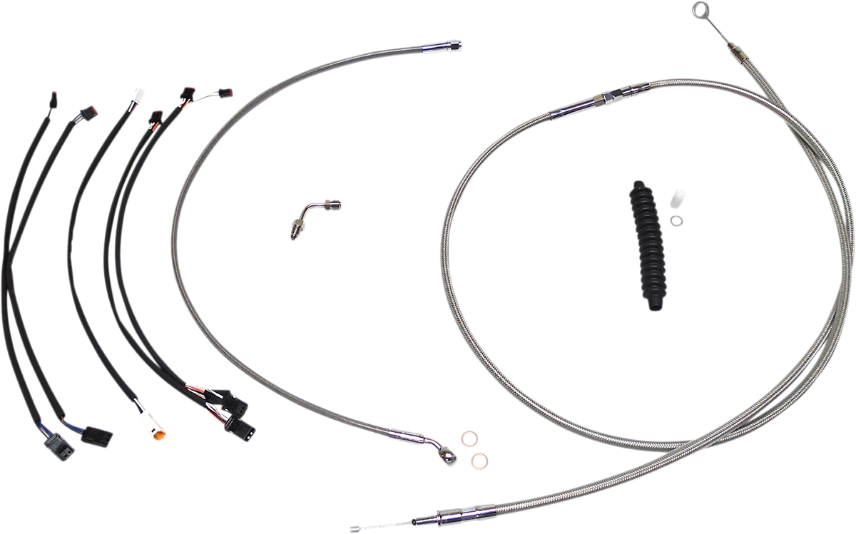 MAGNUM SHIELDING XR Handlebar Installation Kit - 12"-14" Ape Hangers - '18-'24 Softail - Stainless Steel/Chrome 589961