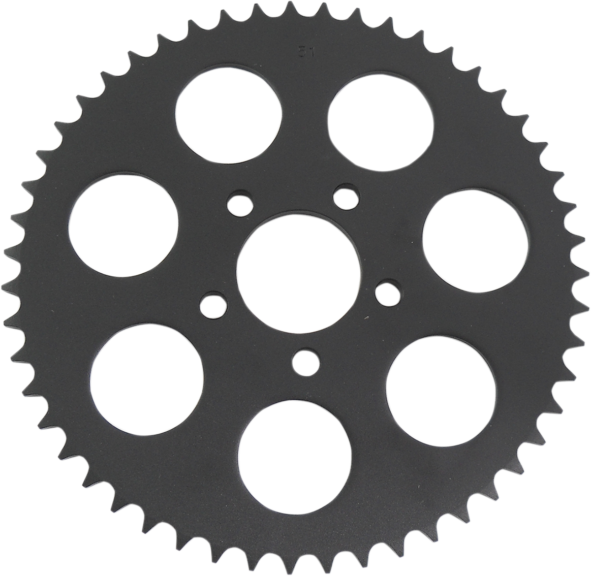 DRAG SPECIALTIES Rear Sprocket - Flat - 51 Tooth - Gloss Black - Big Twin 16423EB