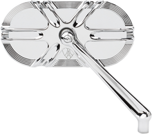 ARLEN NESS Mirror - Side View - Caged Series/Deep Cut - Chrome - Left 13-165